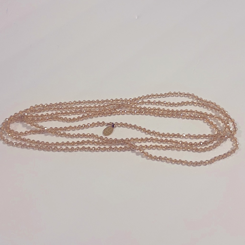 Victoria Lynn long champagne colored necklace